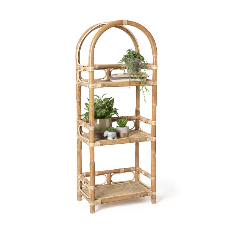 Rotan kast - 3 planken - naturel 
