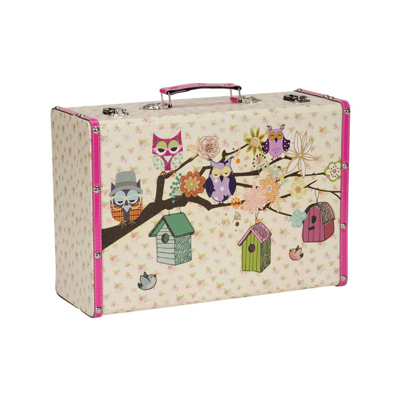 Koffertje Carpe Diem boom/uil - Medium