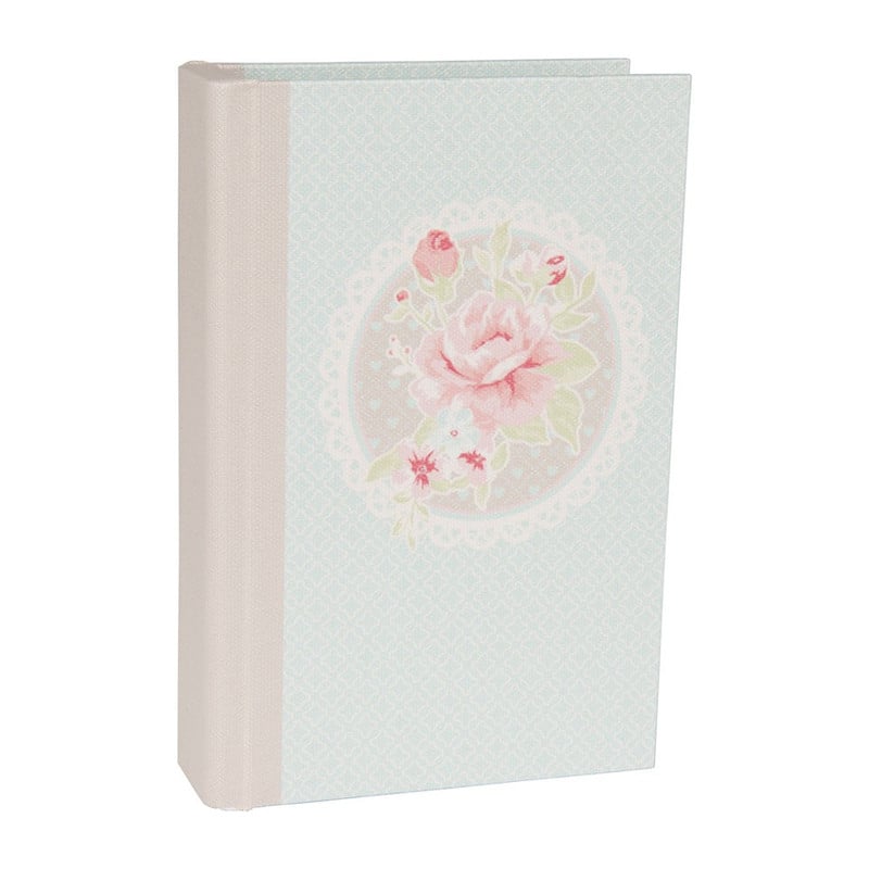Opbergboek romantic rose blauw klein 