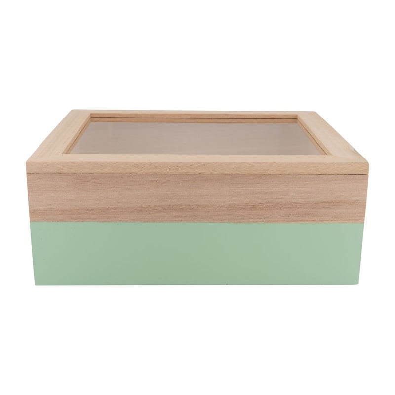 Kistje gedipt - 23x19x9 cm - groen
