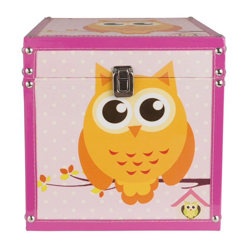 Kistje uiltje - 25 cm - roze 