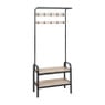 Kapstok met schoenenrek Lily - 74x34x170 cm