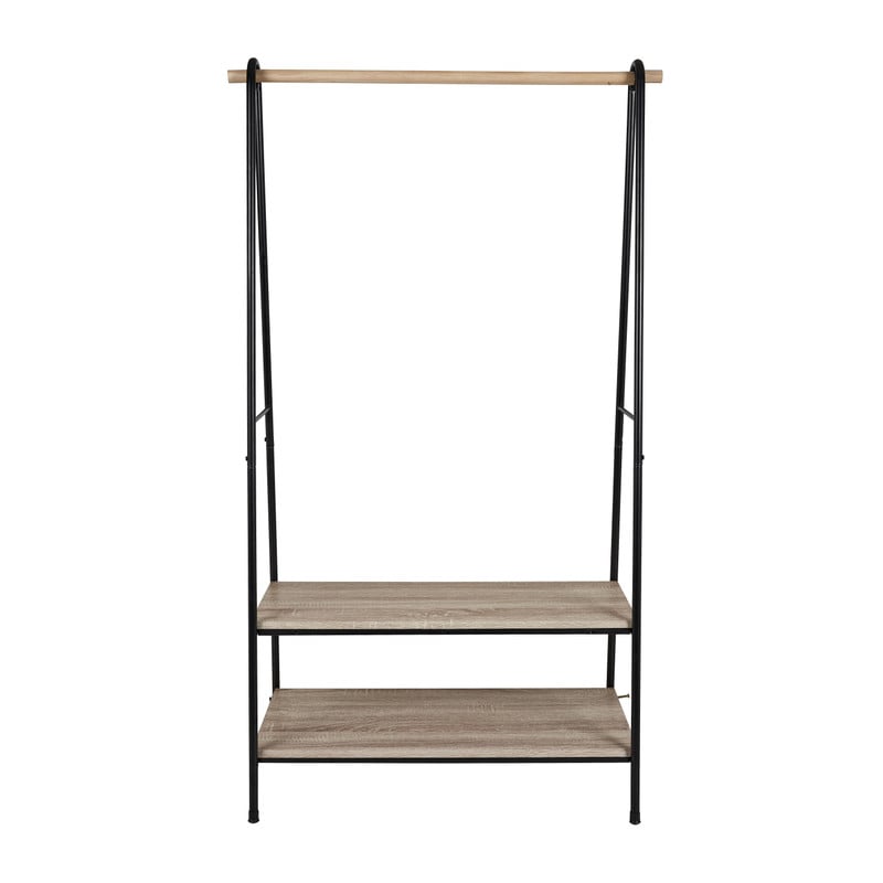 Kledingrek Lily - 2 planken - 85x46x165 cm