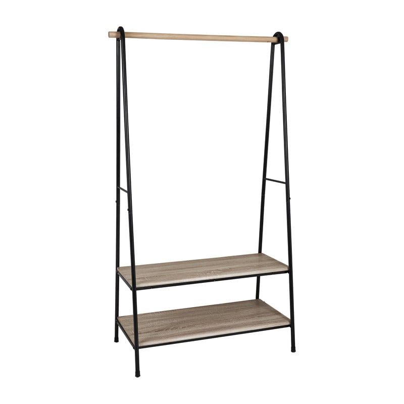 Kledingrek Lily - 2 planken - 85x46x165 cm