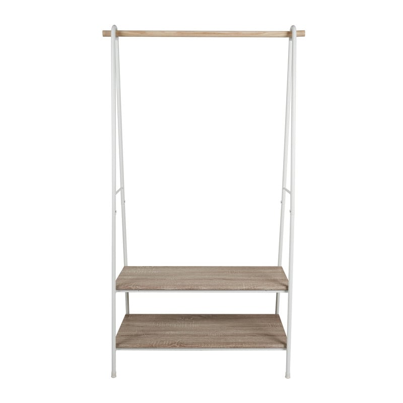 Kledingrek Lily - wit - 85x46x165 cm