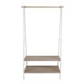 Kledingrek Lily - wit - 85x46x165 cm