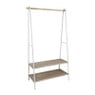 Kledingrek Lily - wit - 85x46x165 cm