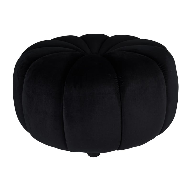 Poef pumpkin - zwart - ø67x37 cm
