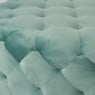 Velvet poef XXL - turqoise - ø91x42 cm