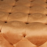 Velvet poef XXL - geel - ø91x42 cm