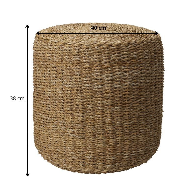 Poef rotan - rond - ø40x38 cm