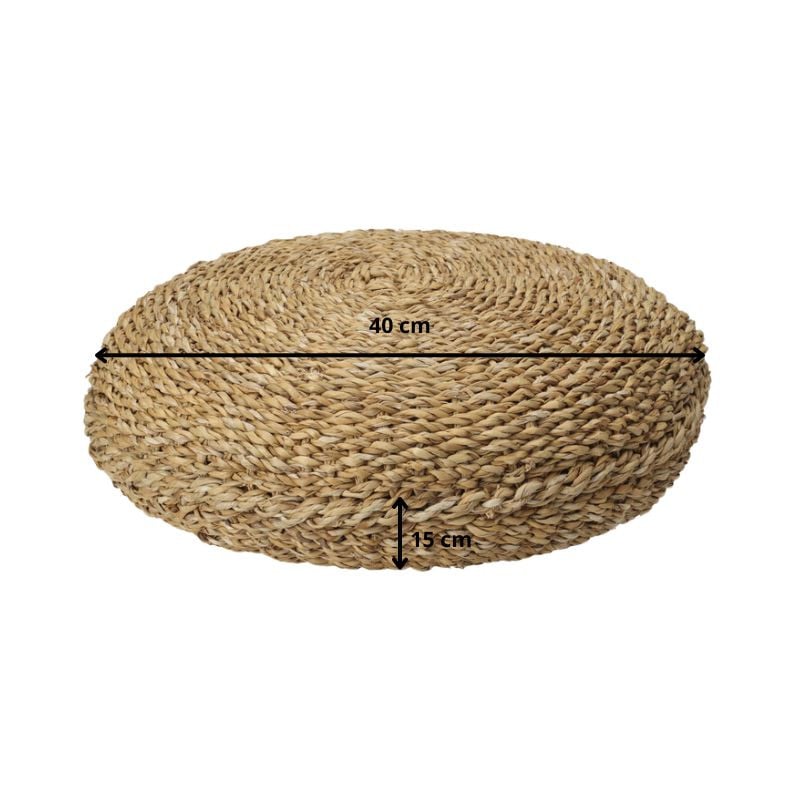 Poef rotan - ø40x15 cm