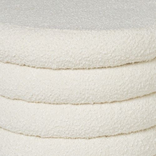 Teddy poef gelaagd met opbergruimte - Troyes - ø41x32.5 cm 