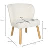 Teddy fauteuil - Troyes - wit - 68.5x60x59.5 cm