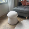 Poef Teddy Mushroom - wit - ø36x38 cm