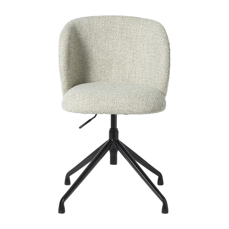 Verstelbare bureaustoel teddy - groen/zilverkleurig - 75.5x56x50 cm