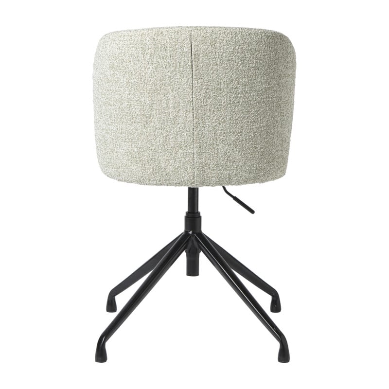 Verstelbare bureaustoel teddy - groen/zilverkleurig - 75.5x56x50 cm