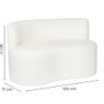 Teddy loveseat fauteuil - wit - 71x120x71 cm
