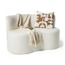 Teddy loveseat fauteuil - wit - 71x120x71 cm