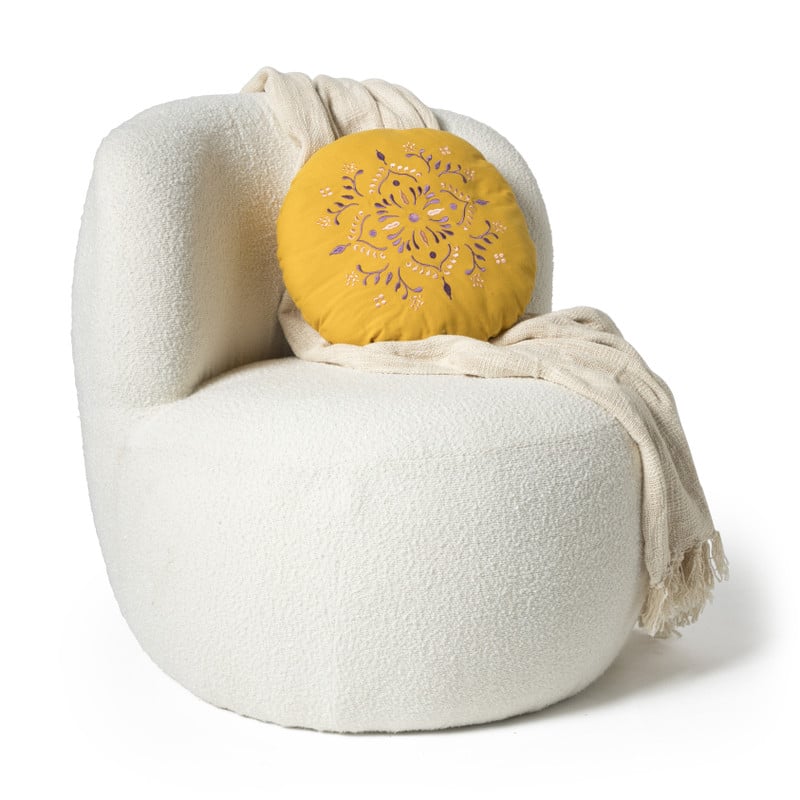 Teddy fauteuil - wit - ø73.5x71.5 cm