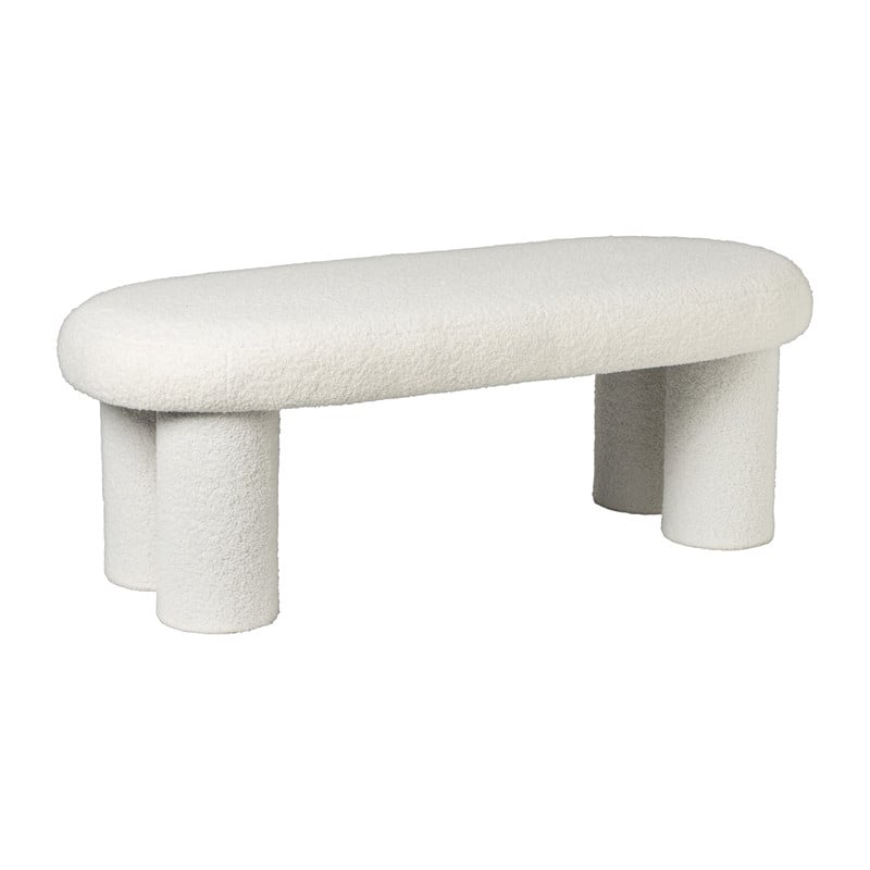 Bank teddy dodo - wit - 44x122x51 cm