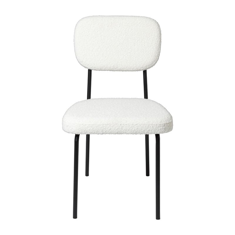 Eetkamerstoel Teddy - wit - 84x56x47.5 cm