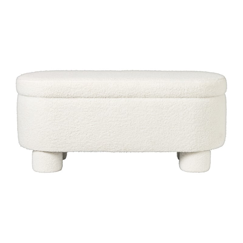 Opbergbank teddy dodo - wit - 43x100x42 cm