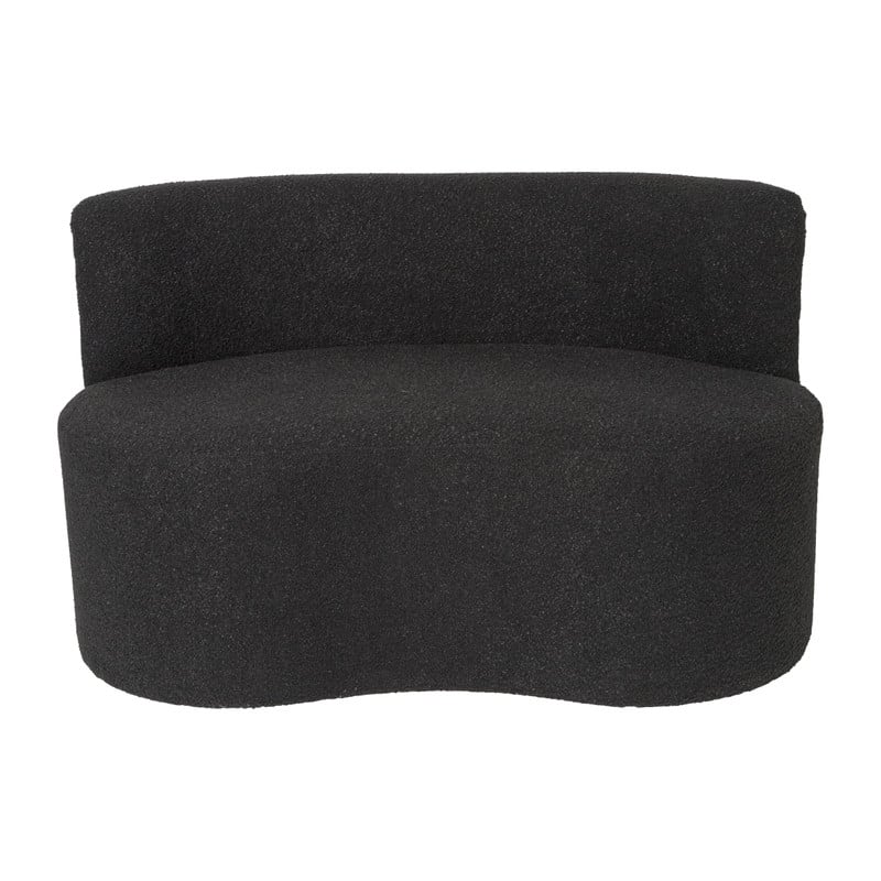 Teddy loveseat fauteuil - zwart - 71x120x71 cm
