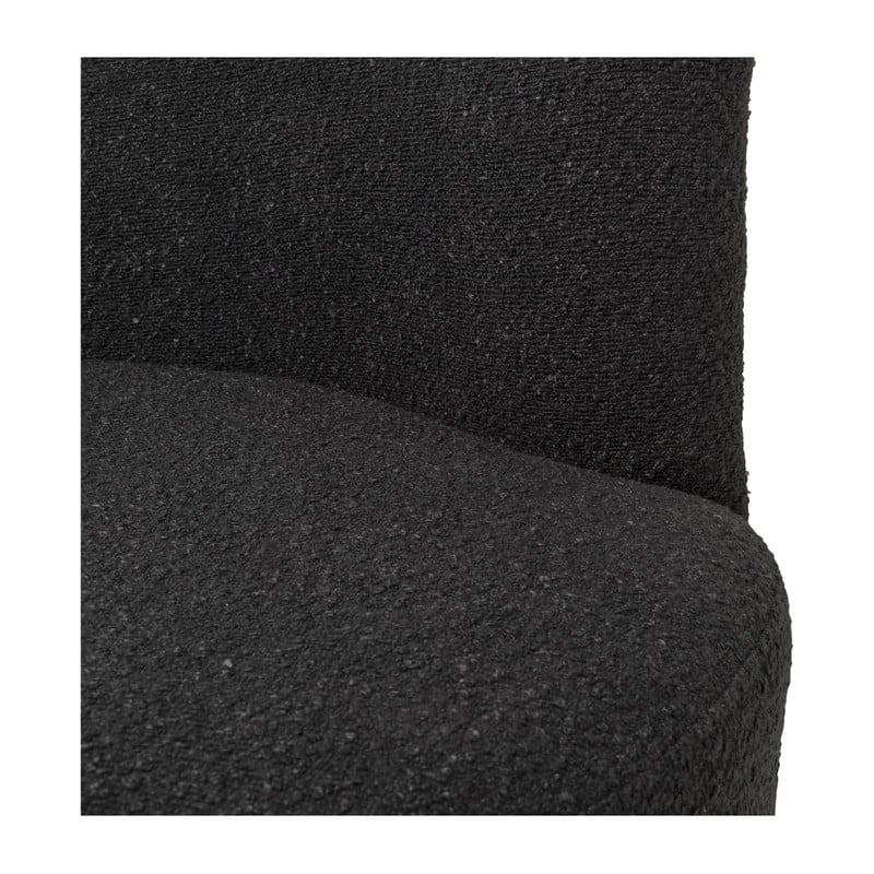Teddy loveseat fauteuil - zwart - 71x120x71 cm