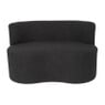 Teddy loveseat fauteuil - zwart - 71x120x71 cm