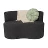 Teddy loveseat fauteuil - zwart - 71x120x71 cm