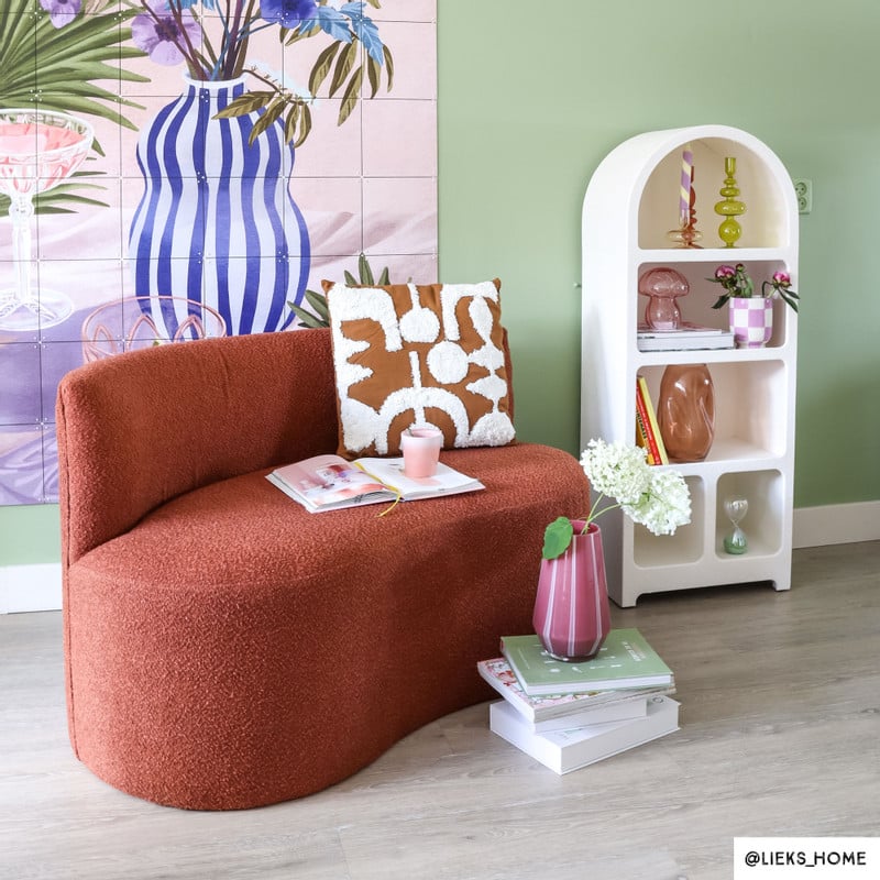Teddy loveseat fauteuil - terracotta - 71x120x71 cm