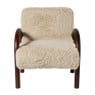 Fauteuil beatle - beige/bruin - 80x78x70 cm