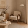 Fauteuil beatle - beige/bruin - 80x78x70 cm