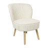 Fauteuil Didi corduroy - wit - 77x60x69 cm