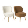 Fauteuil Didi corduroy - wit - 77x60x69 cm