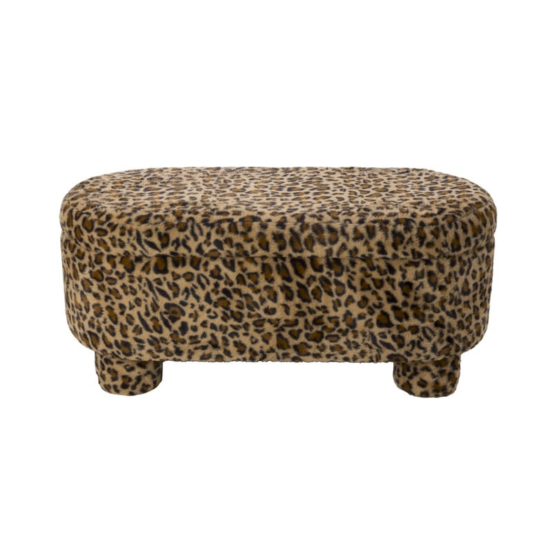 Opbergbank luipaard dodo - bruin - 43x100x42 cm