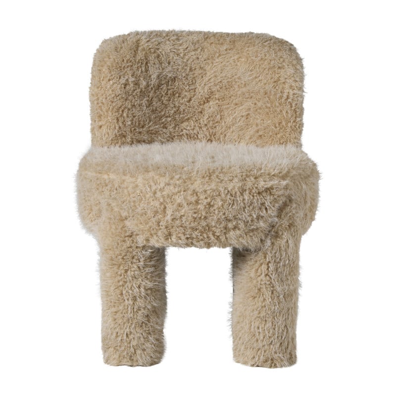 Kinderstoel fur - beige - 50x40x38 cm