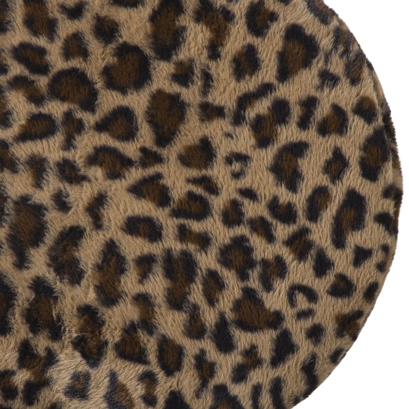 Poef luipaard XL - bruin/beige - 40x60x60 cm