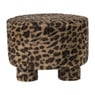 Poef luipaard XL - bruin/beige - 40x60x60 cm