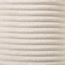 Opbergpoef ribstof - beige - ø35x38 cm