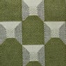 Poef grafisch - groen/beige - 37x37x36 cm