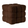 Poef chunk teddy - bruin - 36x36x36 cm