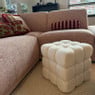 Poef chunk teddy - beige - 36x36x36 cm