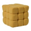 Poef chunk teddy - geel - 36x36x36 cm