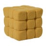 Poef chunk teddy - geel - 36x36x36 cm