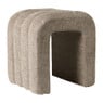 Poef Naomi chenille - taupe - 43x40x35 cm
