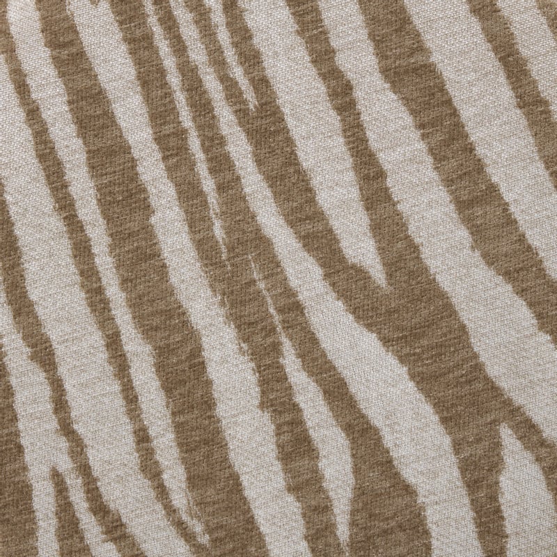 Opvouwbare poef jacquard zebraprint - taupe - ø38x38 cm
