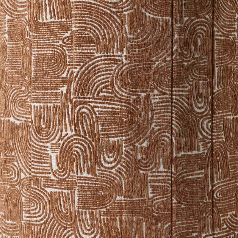 Opvouwbare poef jacquard - bruin - ø38x38 cm