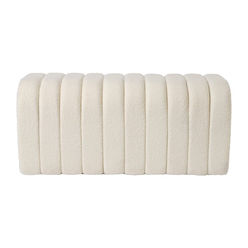 Bank Naomi teddy - wit - 45x100x38 cm